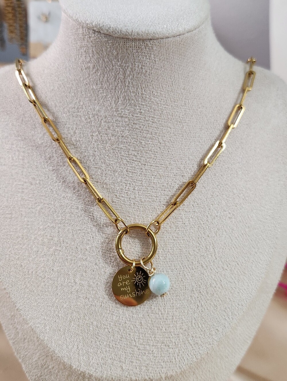 You Are My Sunshine Charm Necklace